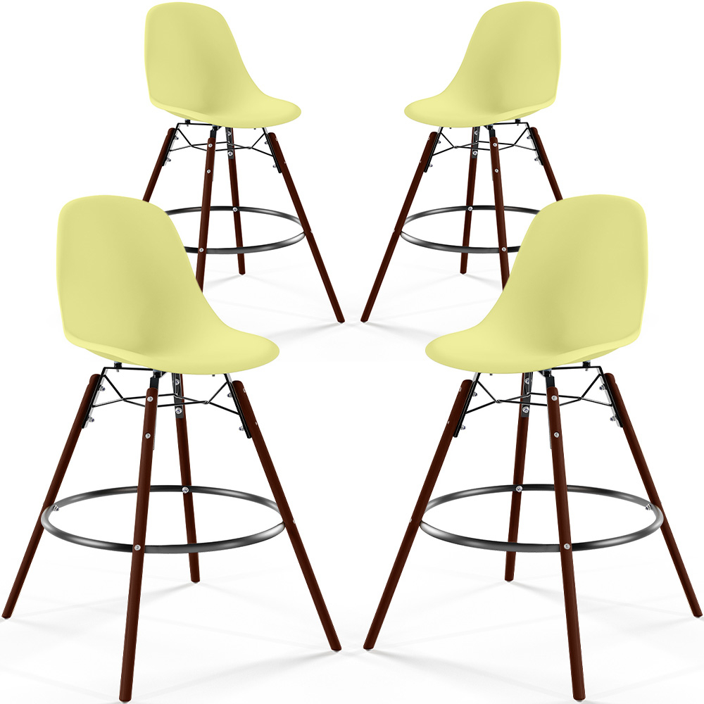 Eetkamerkrukken - Scandinavisch Design - Donkere Houten Poten - Set van 4 - Skögur image 8