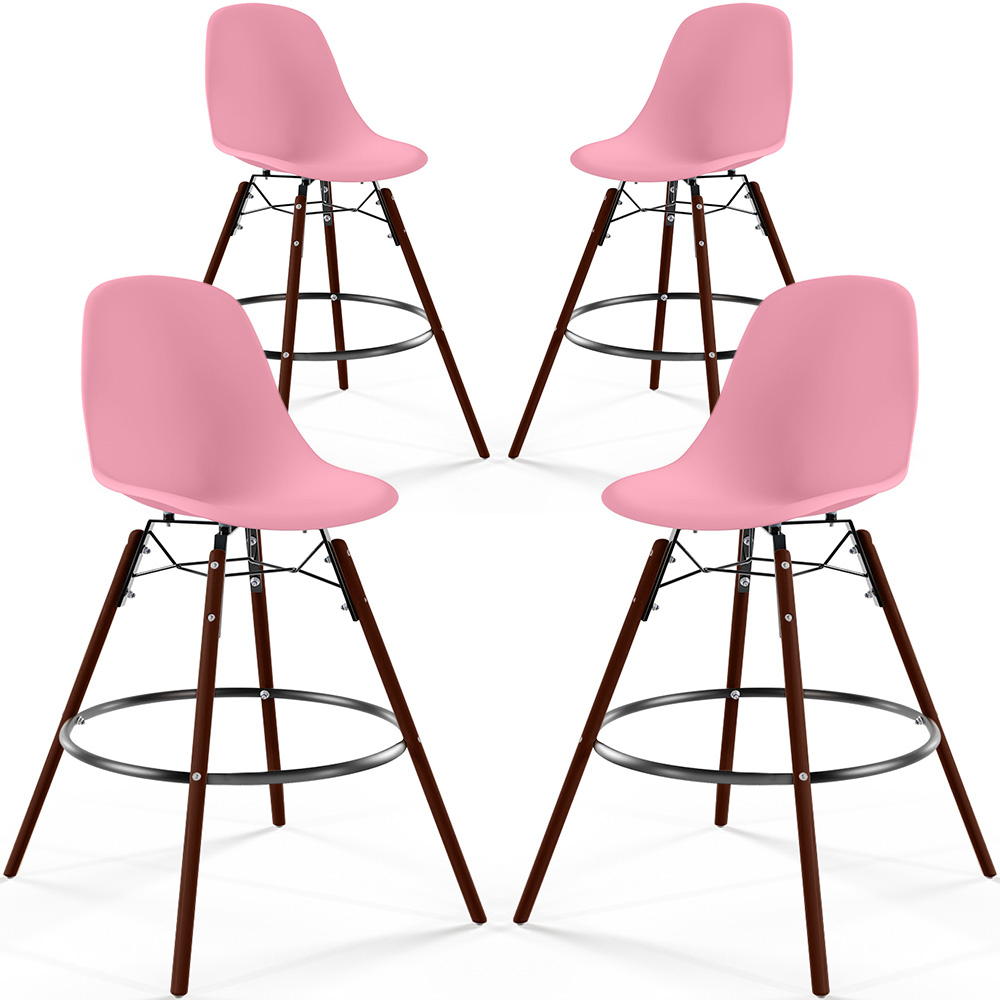 Eetkamerkrukken - Scandinavisch Design - Donkere Houten Poten - Set van 4 - Skögur image 8