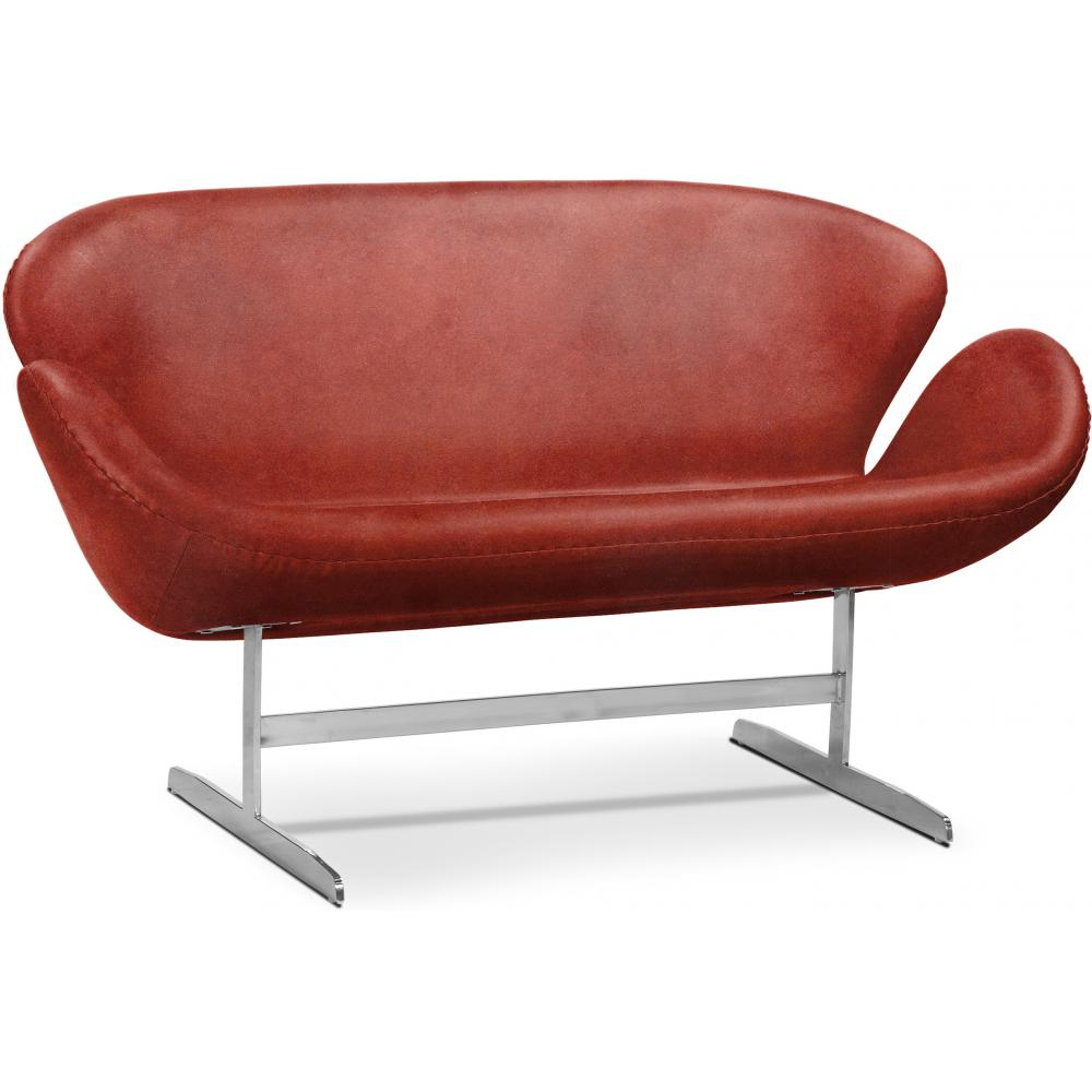 Gebogen Sofa - Gestoffeerd in Leer - 2 zits - Svin image 8